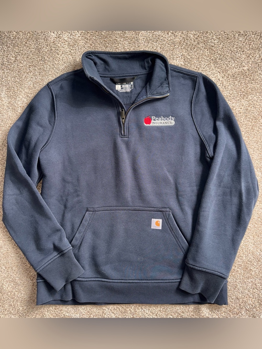 Carhartt Navy Quarter-Zip Sweatshirt